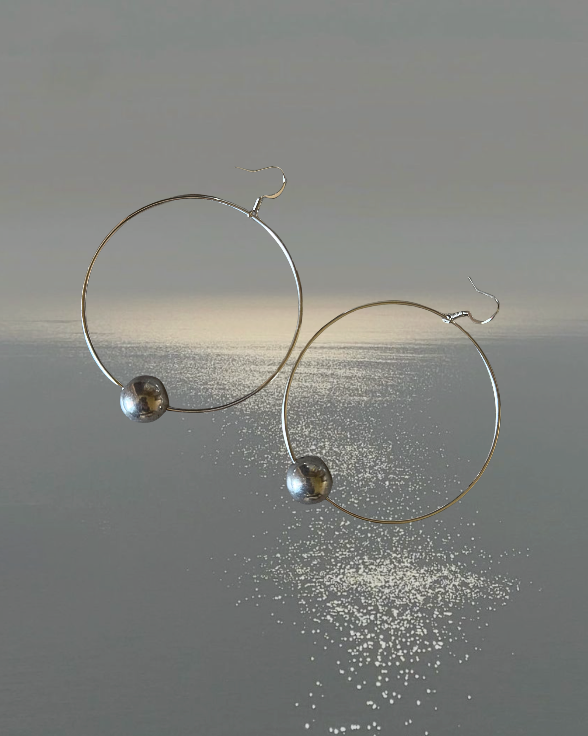 AVAILABLE - SILVER BALLZ EARRINGS