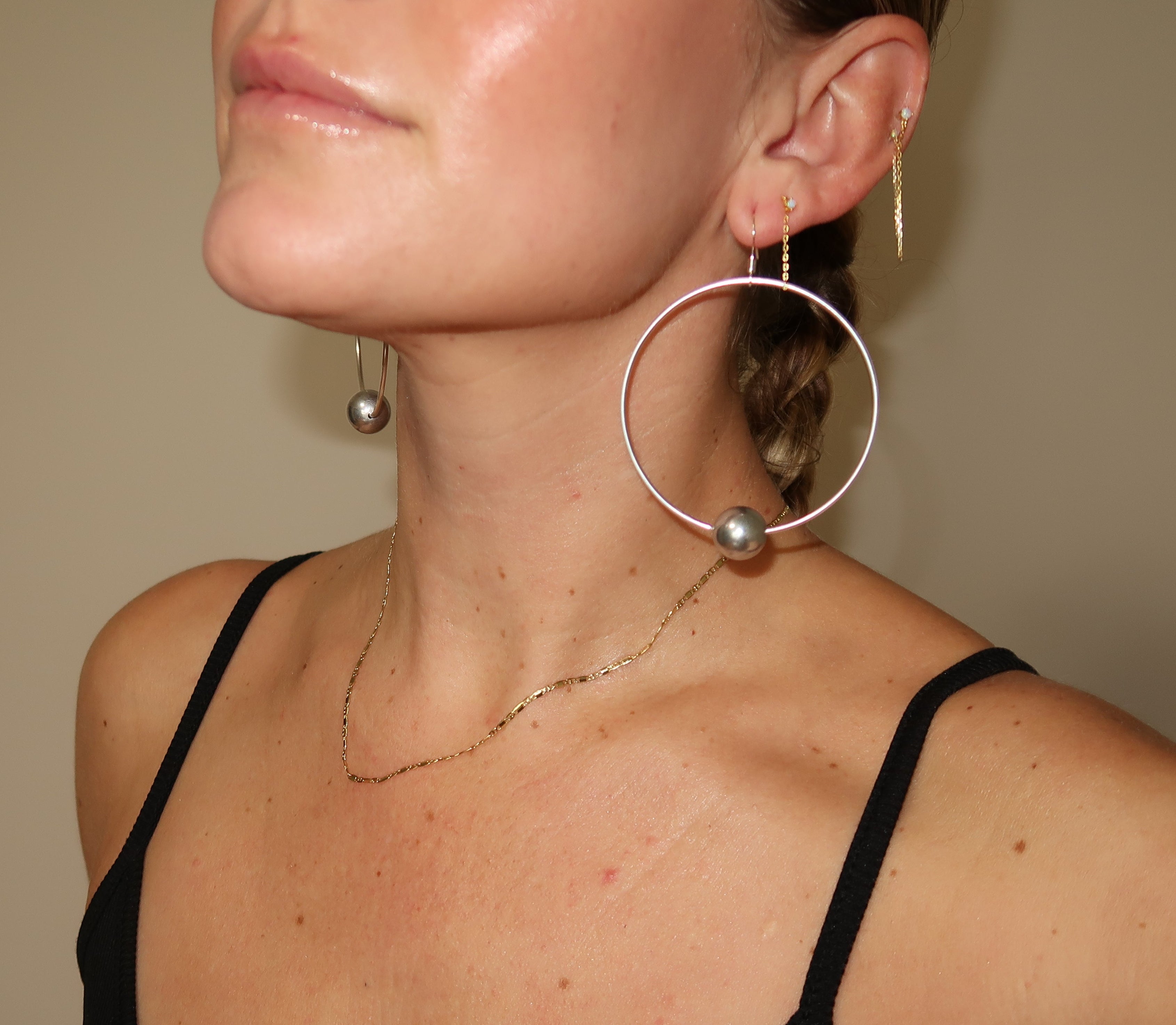 AVAILABLE - SILVER BALLZ EARRINGS