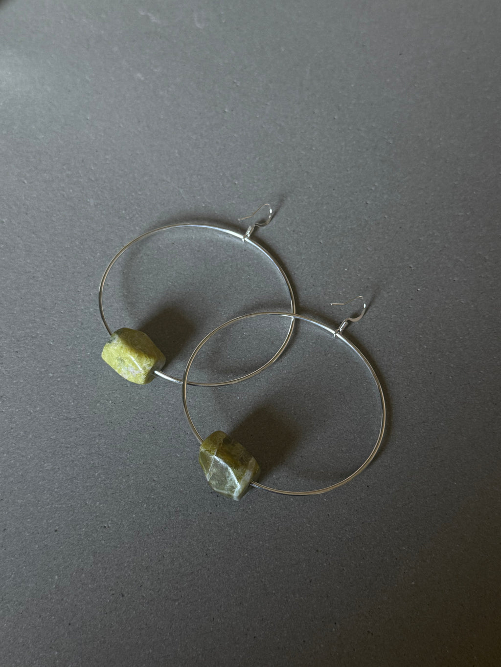 AVAILABLE - SILVER SERPENTINE EARRINGS